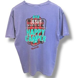 Kids Happy Camper Graphic Tee - Purple